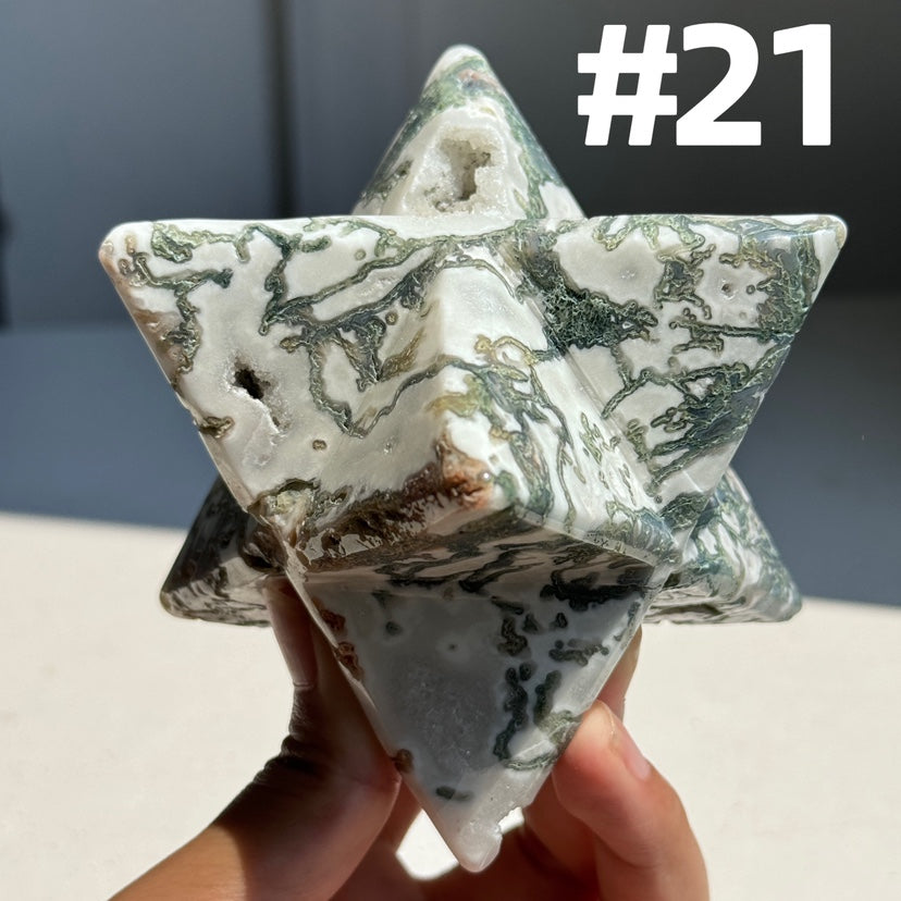 Moss Agate Merkaba