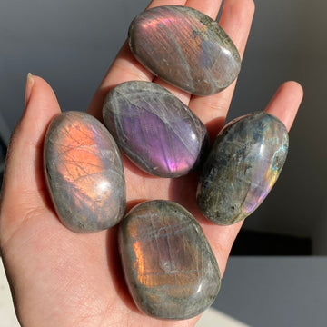 Purple Labradorite Palm Stone