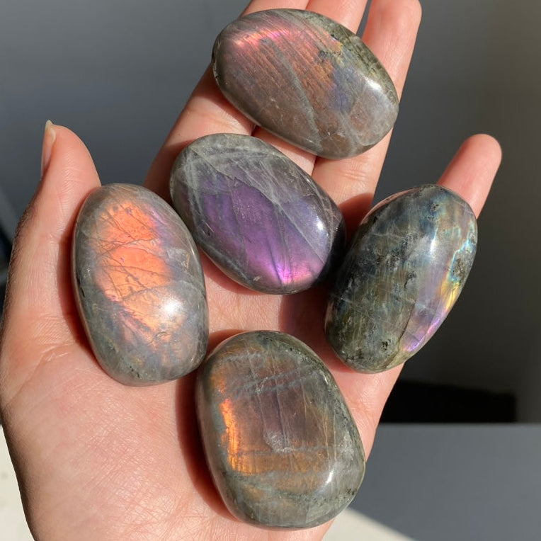 Purple Labradorite Palm Stone