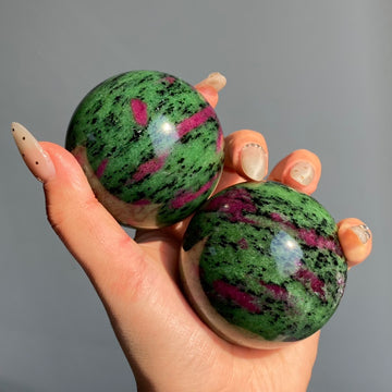 Ruby Zoisite Sphere