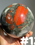 Large African Blood Stone Sphere