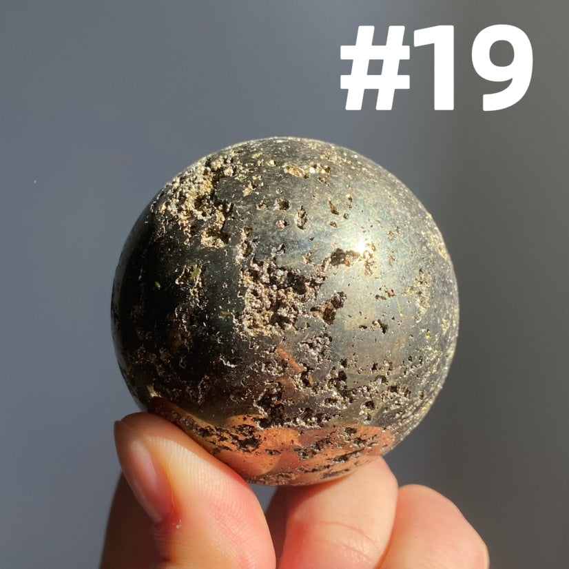 Pyrite Druzy Sphere