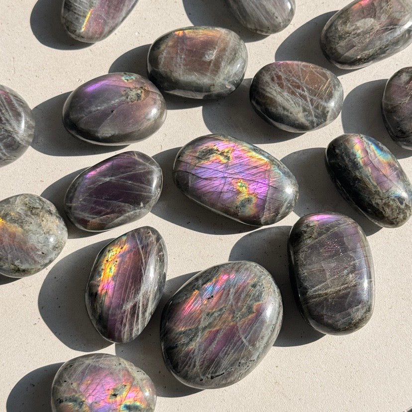 Purple Labradorite Palm Stone