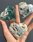 Moss Agate Hearts