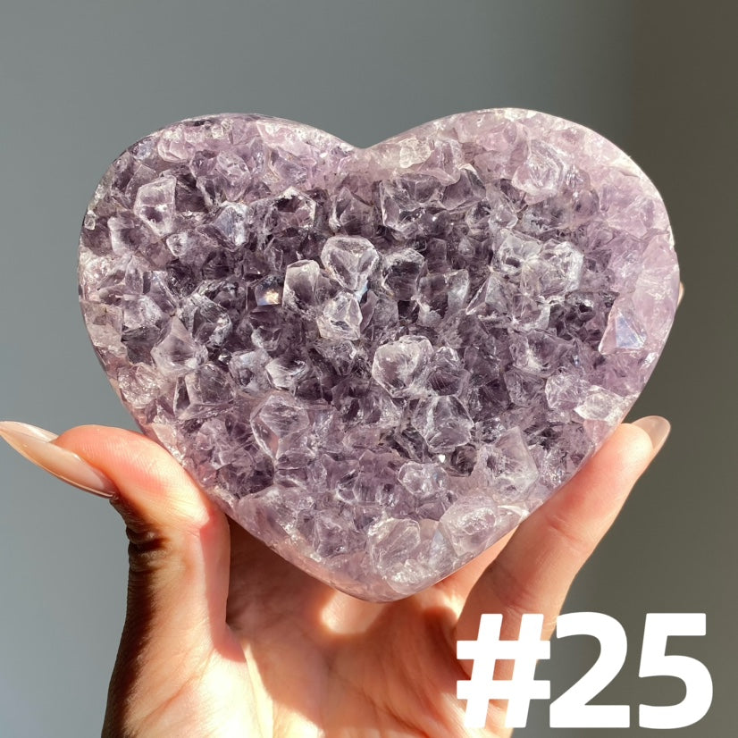 Amethyst Cluster Heart
