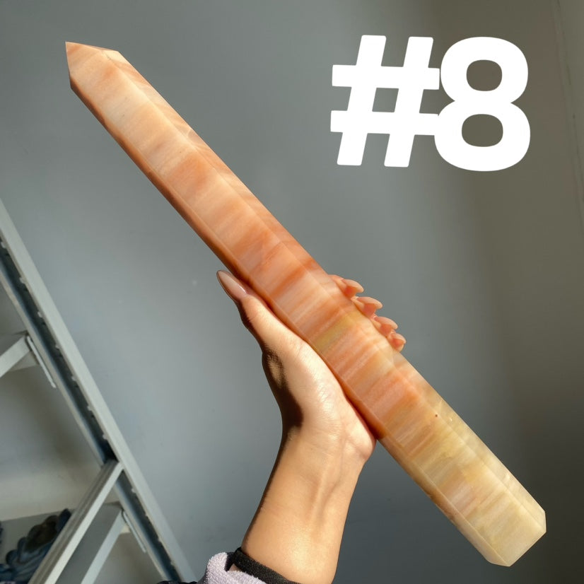 Pink Banded Agate Big Tower