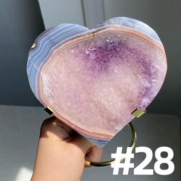 Druzy Agate Big Moons and Hearts
