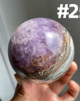 Amethyst x Crazy Lace Agate Sphere