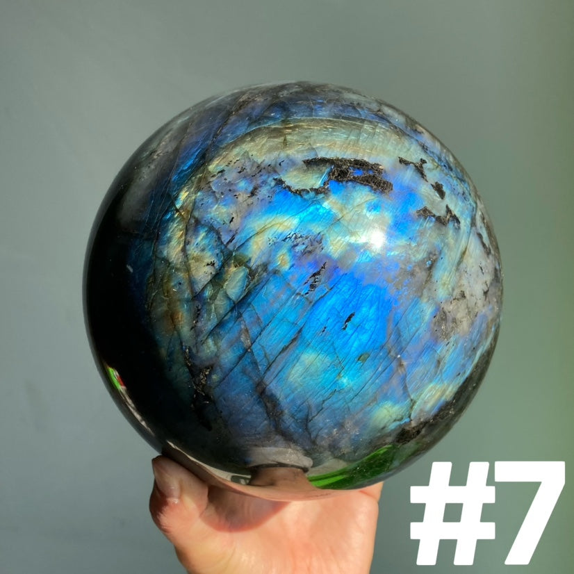 Big Labradorite Spheres