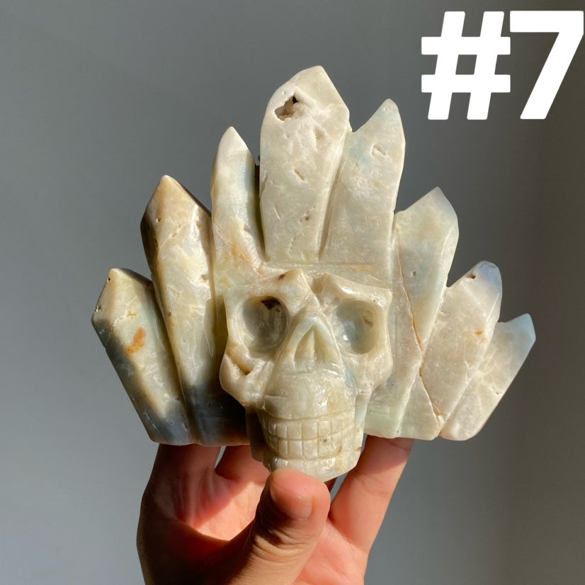 Sky Blue Quartz Skull