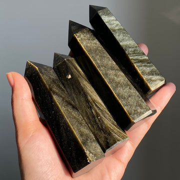 Gold Obsidian Small Tower