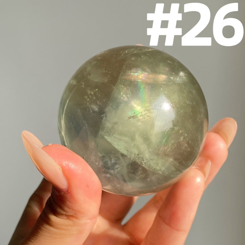 Apple Green Fluorite Sphere