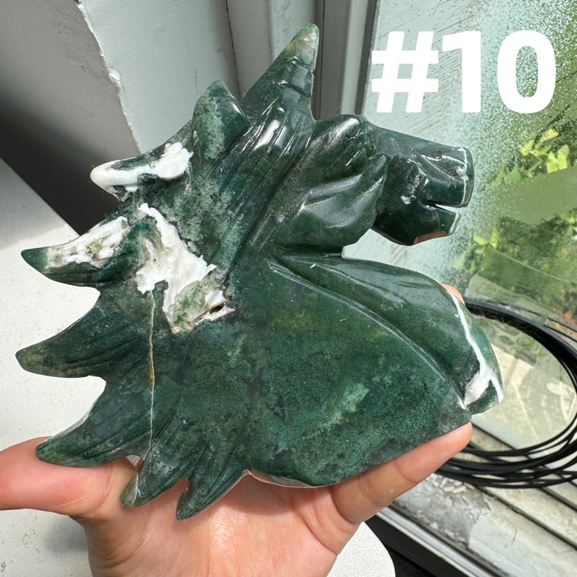 Moss Agate Unicorn