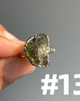 Genuine Moldavite Rings