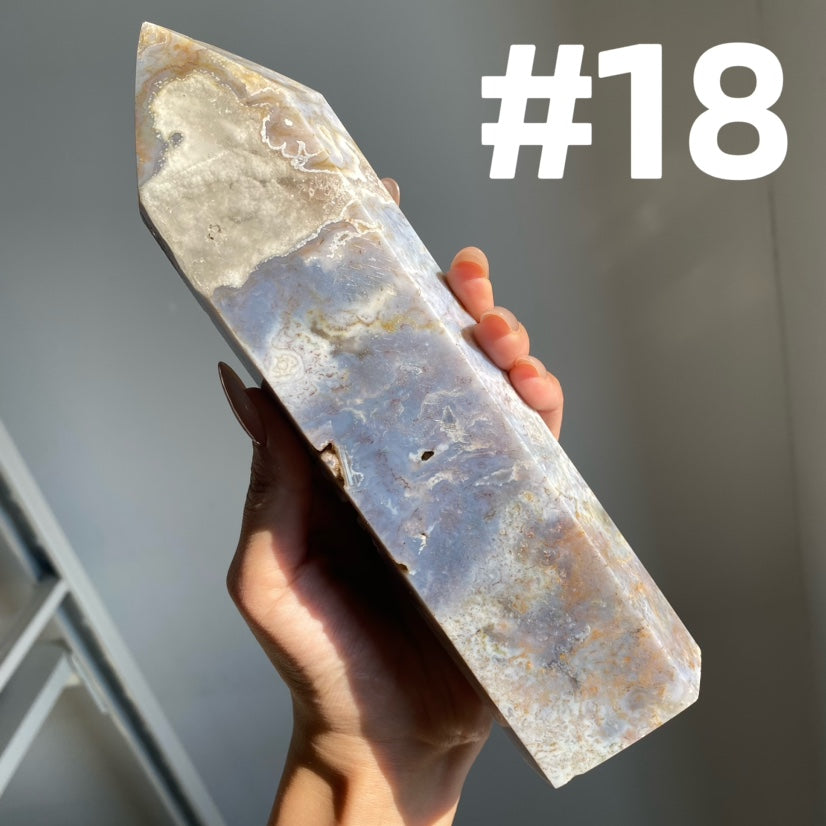 Big Moss Agate Tower