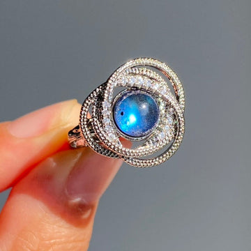 Labradorite Fidget Spinner Ring