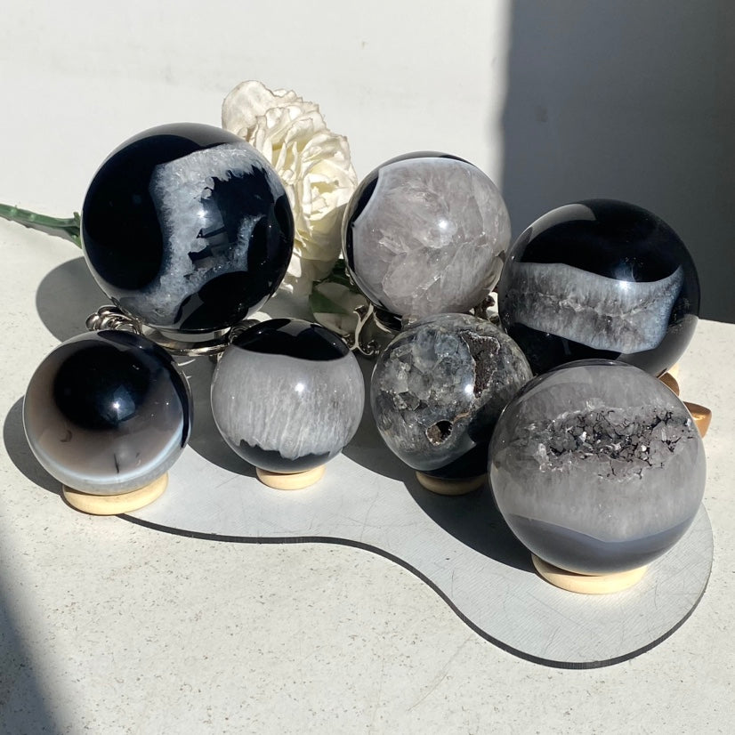 Black Agate Big Sphere