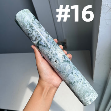 Moss Agate Big Cylinder (imperfect)