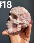 Pink Opal Flower Skull