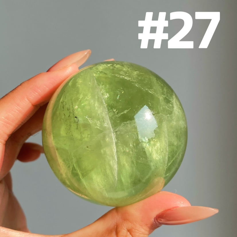 Apple Green Fluorite Sphere