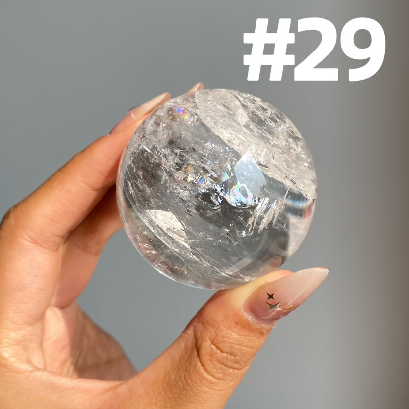 Rainbow Clear Quartz Sphere