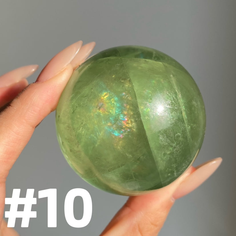 Apple Green Fluorite Sphere