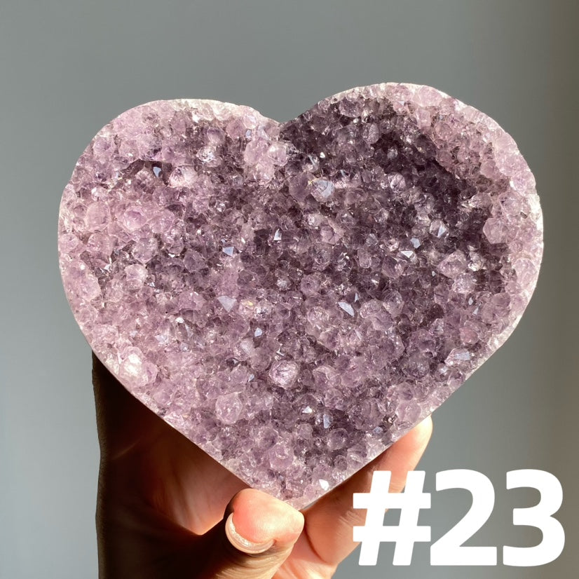 Amethyst Cluster Heart