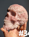 Pink Opal Flower Skull