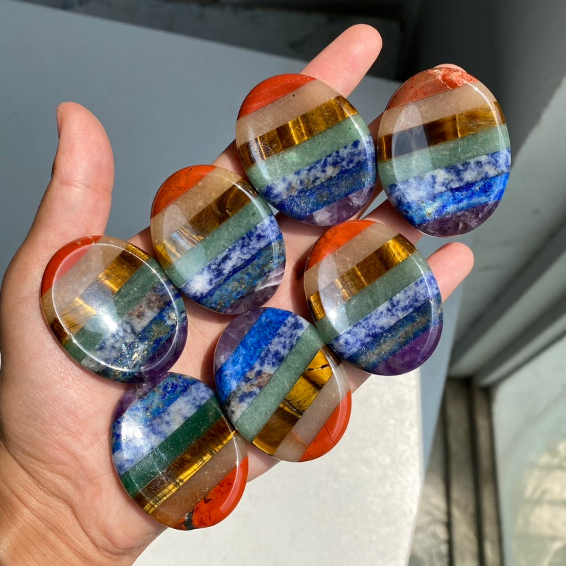 7 Chakra Worry Stone