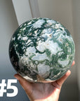 Massive Moss Agate Sphere