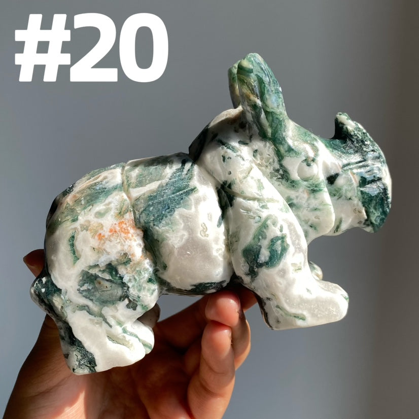 Moss Agate Rhinocero