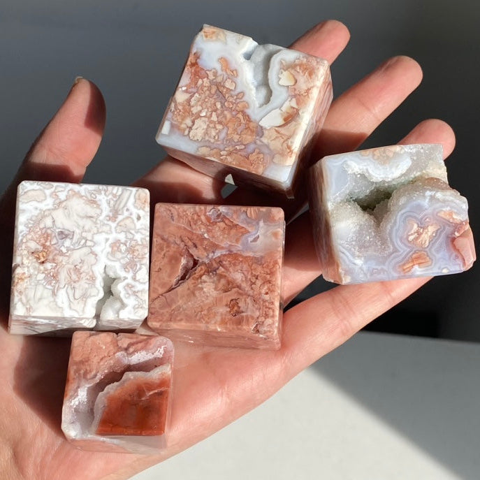 Cotton Candy Agate Cube