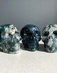 Moss Agate Skull