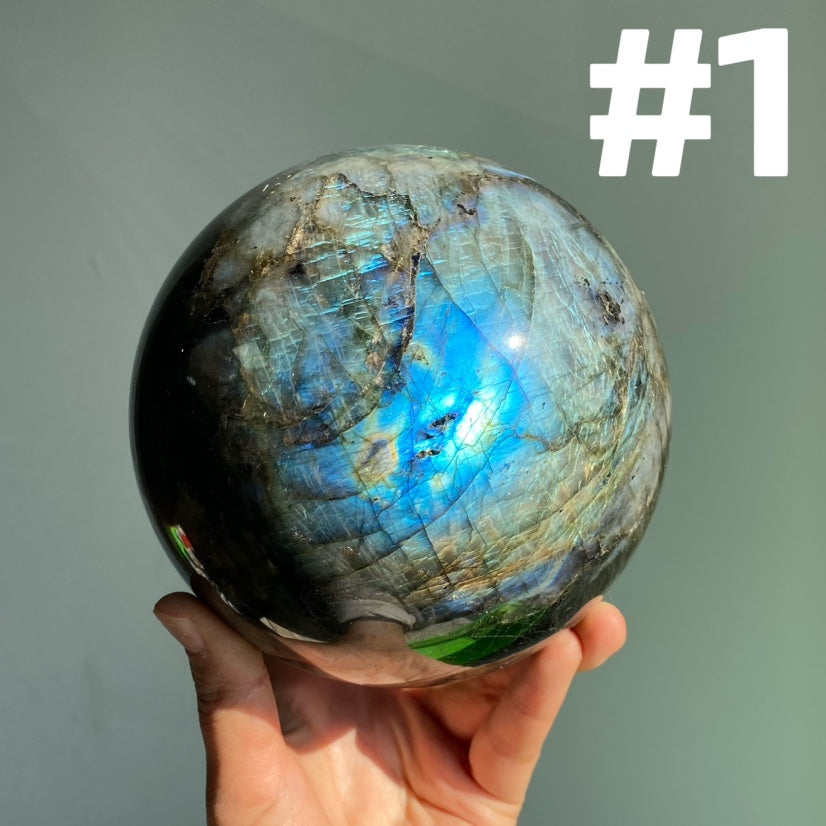 Big Labradorite Spheres