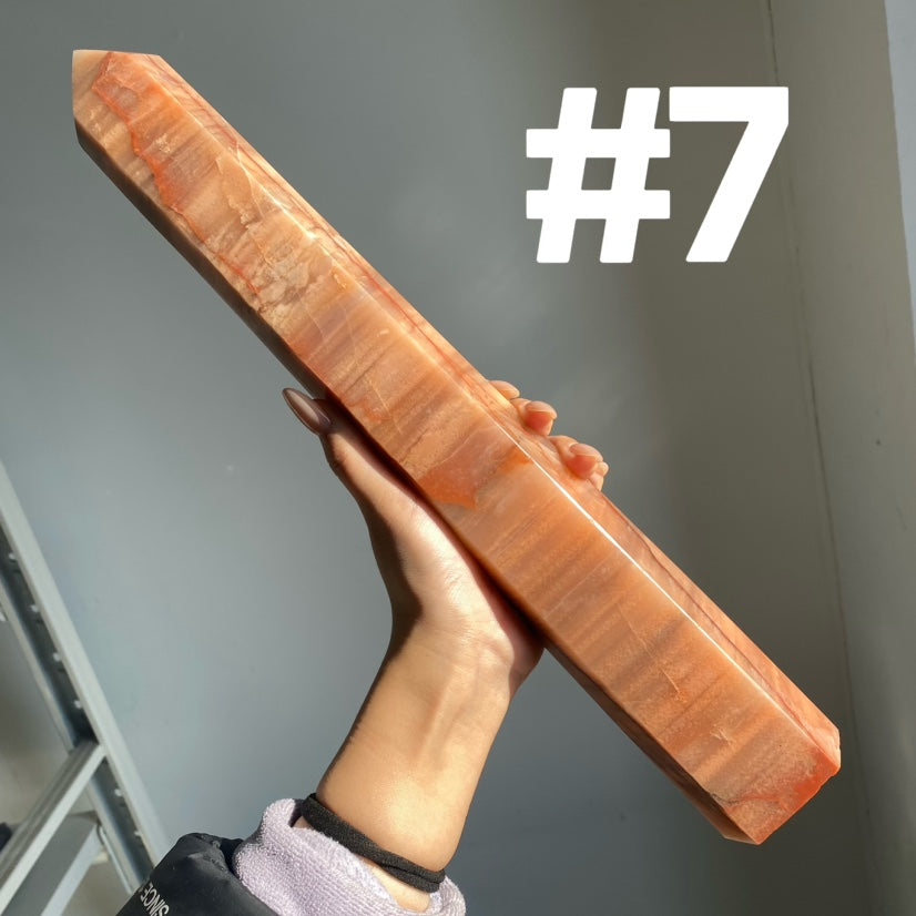 Pink Banded Agate Big Tower