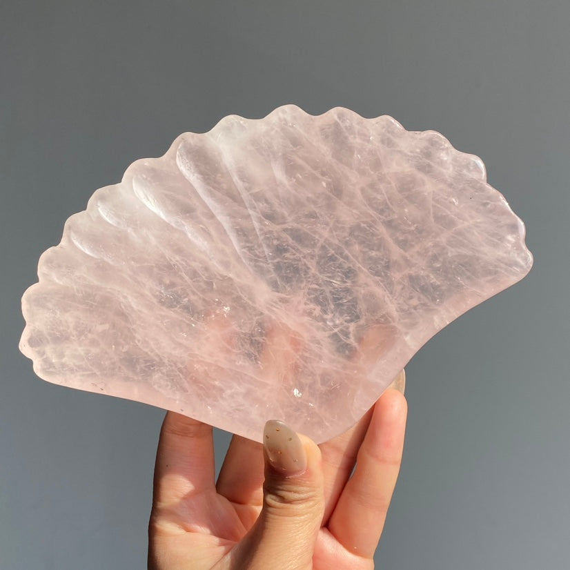 Rose Quartz Shell Tray