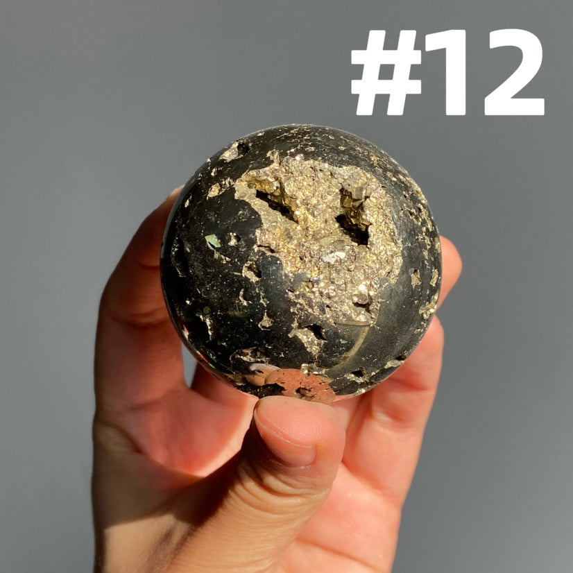 Pyrite Druzy Sphere