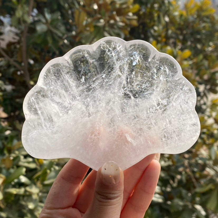 Clear Quartz Shell Tray