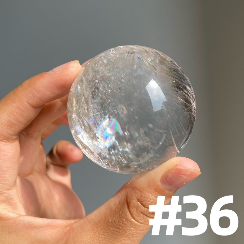 Rainbow Clear Quartz Sphere