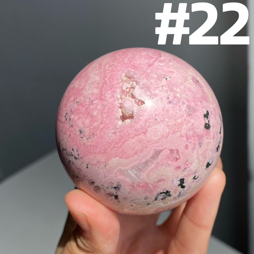 Pink Rhodonite Spheres