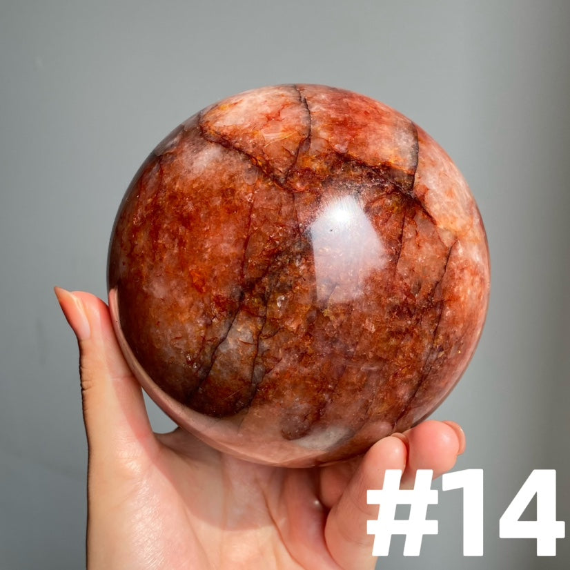 Fire Quartz Big Spheres