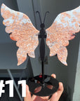 Pink Agate Butterfly Wings