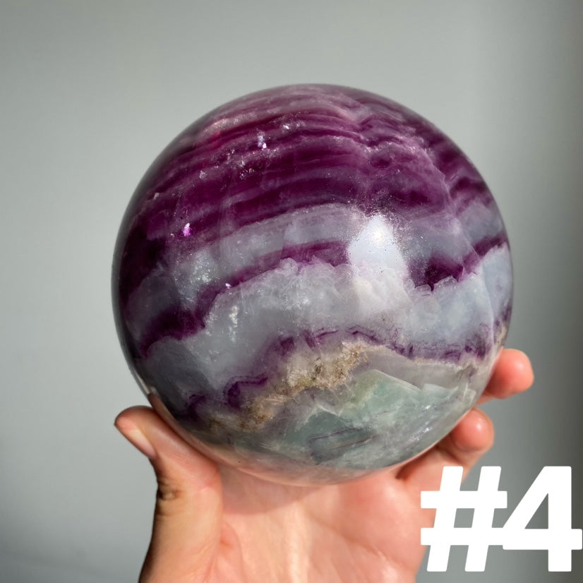 Watermelon Fluorite Big Sphere