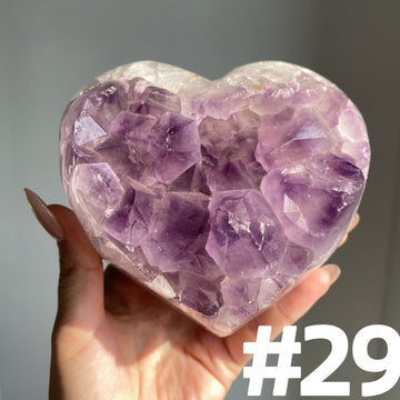 Amethyst Cluster Heart