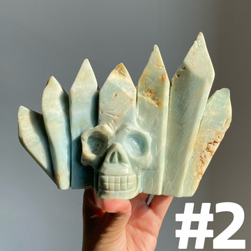 Sky Blue Quartz Skull