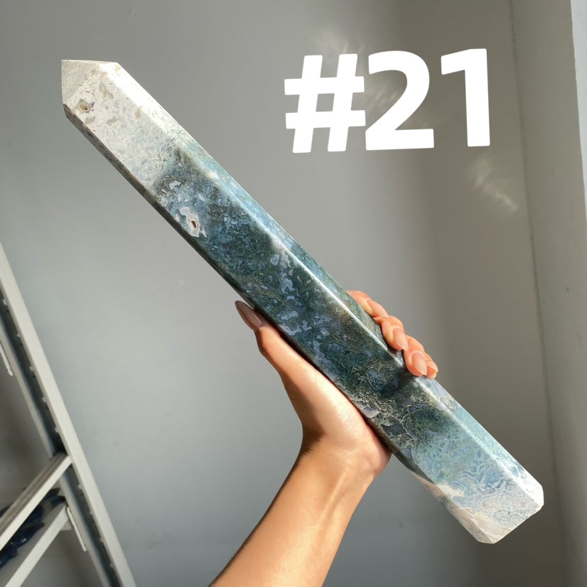 Big Moss Agate Tower