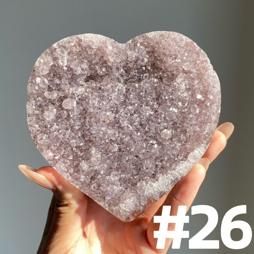 Amethyst Cluster Heart