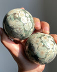 Green Flower Jasper Sphere