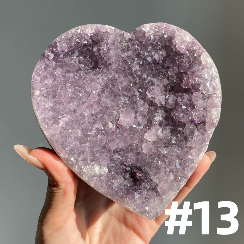 Amethyst Cluster Heart