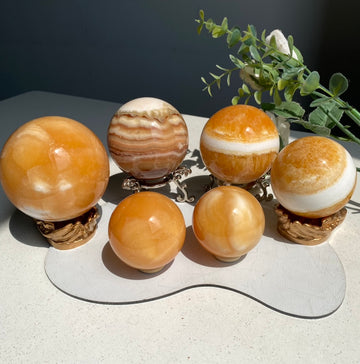 Orange Calcite Sphere